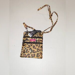 Scout Sally Go Lightly Animal Print Crossbody Bag Black Brown Water Resistant